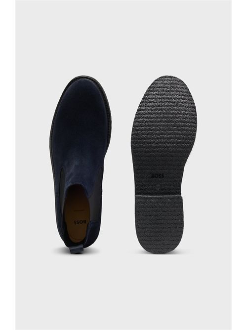 Stivaletti Chelsea in pelle scamosciata con pannelli elastici BOSS | KOPE_CHEB_SD/401-50548076